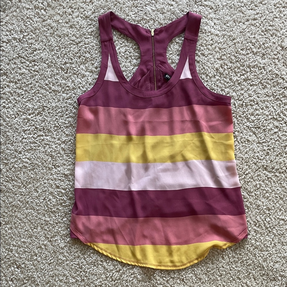 Express Colorful Striped Racerback Tank Top